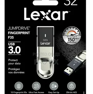 Lexar 32gb Fingerprint F35 Usb 3.0 Flash Drive