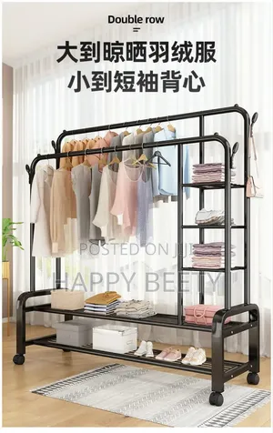 Multifunctional Cloth Rack With Side Storage Rack