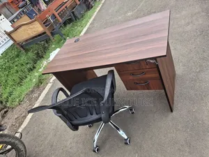 Office Desk Brown With Office Chair