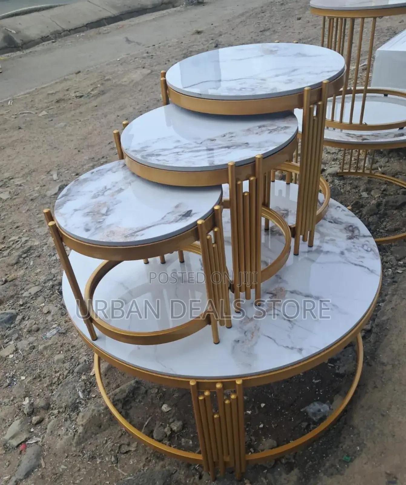 4 in 1 Executive Pure Marble Table