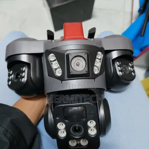 Motion Detector Solar Powered CCTV Camera With Triple Lens 4g Smart