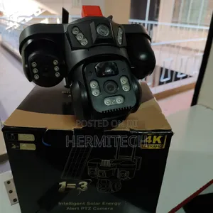 3lens Camera, Built-in Batteries and Solar Powered PTZ CCTV Camera