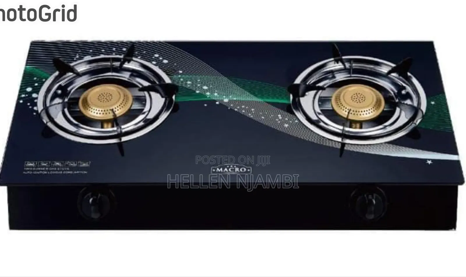Macro 2-Burner Glass Top Table Top Cooker