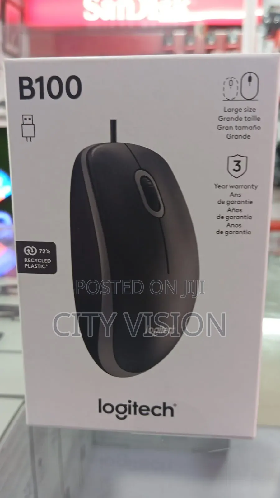 Logitech B100 Wired Mouse