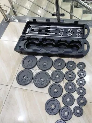 Adjustable Chrome 50 KGS Dumbbells Set