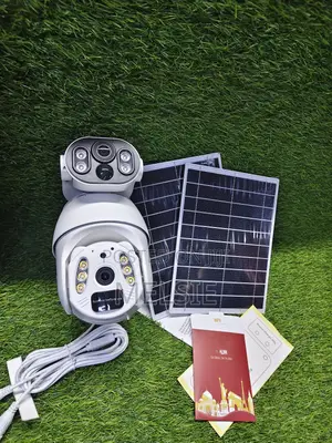 6mp Ubox Dual Lens Solar Powered PTZ Security Camera Dual Panel CCTV