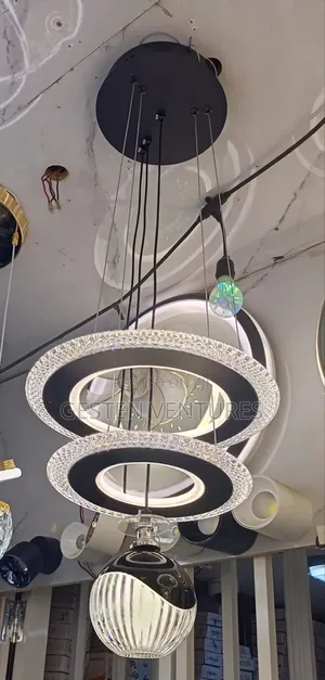 Generic Modern Tri Colour Crystal Led Chandelier Light