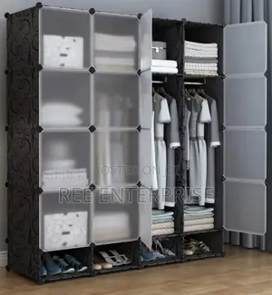 4- Column  Portable Plastic Wardrobes