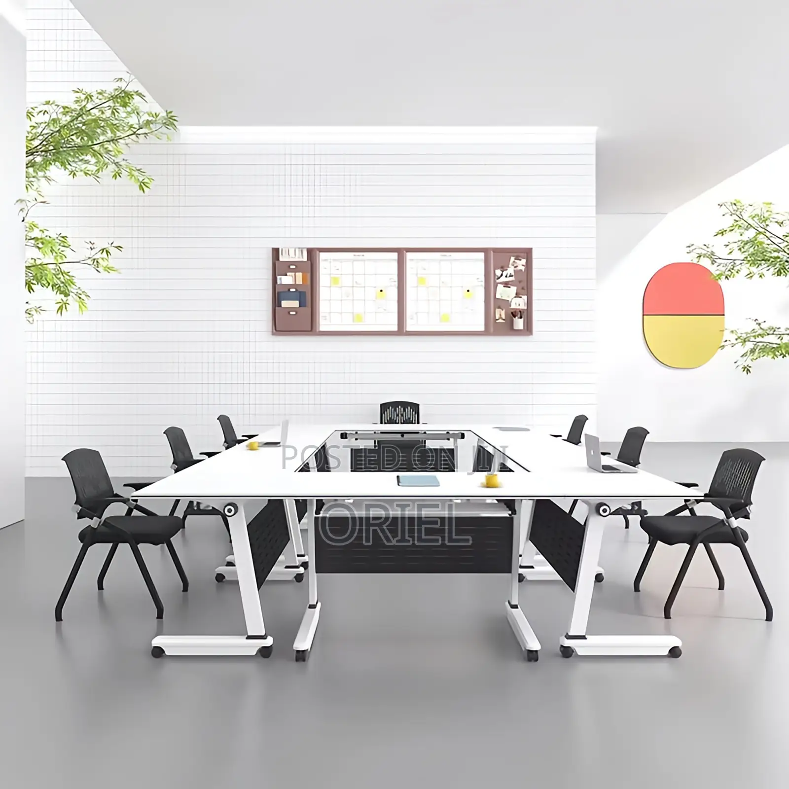Office Study Table : Foldable Mobile Training Conference Table