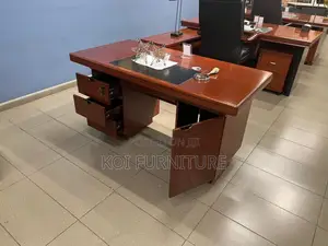 Office Desk; 1200mm Brown Red Mahogany Executive Desk
