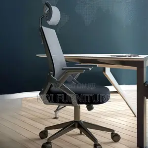 Office Chair; Ergonomic Mesh Office Chair With Flip-Up Armrests