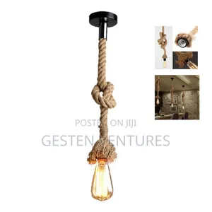 Modern 1m Sisal Rope Pendant Light Without Bulb