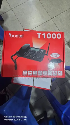 Bontel T1000 GSM Fixed Wireless Landline Desktop Phone (Dual Sim)