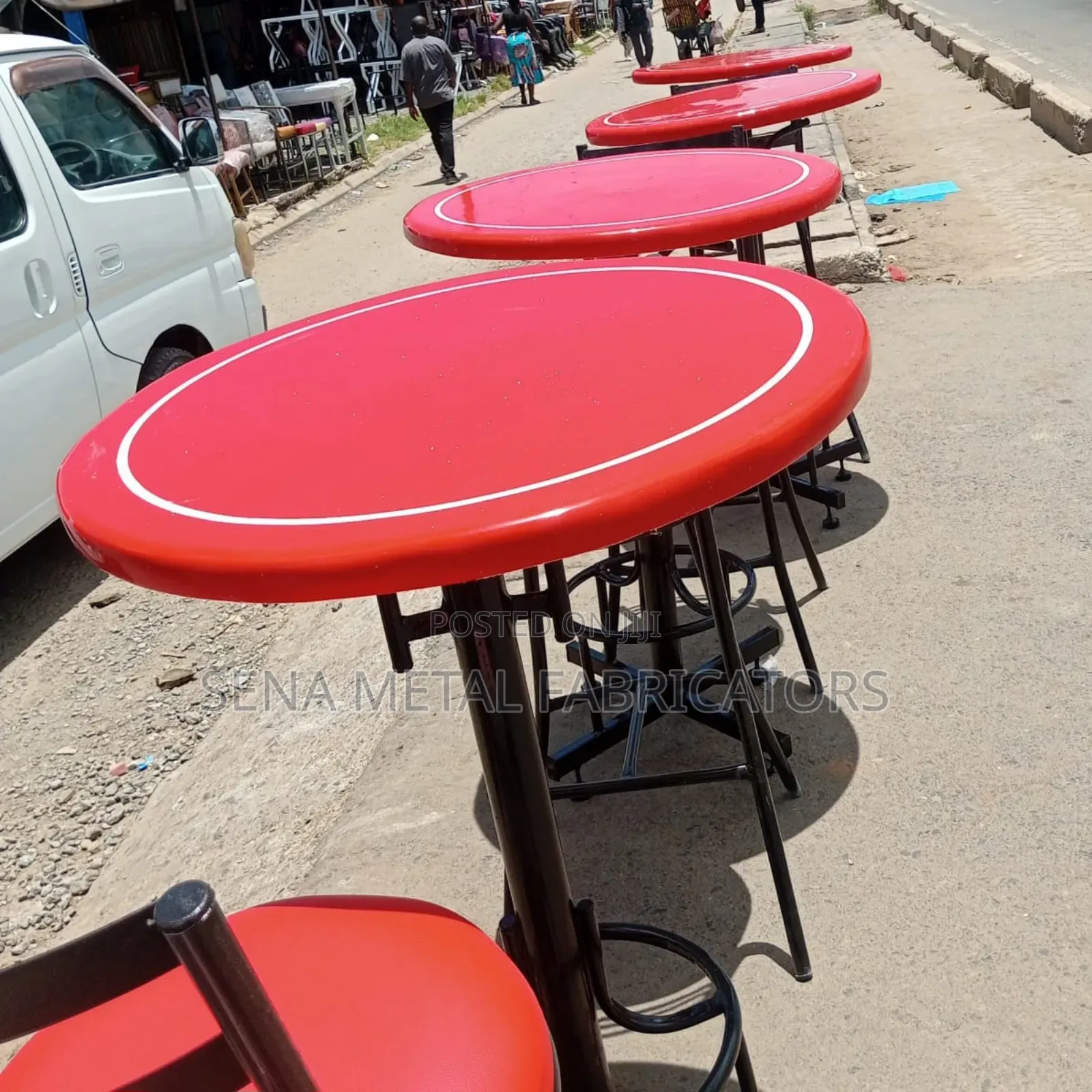 Red Top Bar Tables