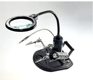 Soldering Helping Hand With Led Magnifier