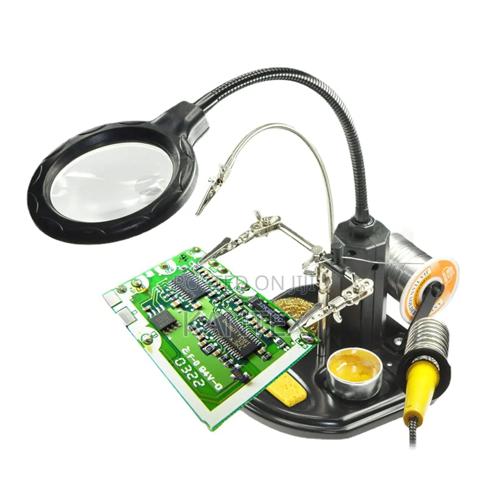 Soldering Helping Hand With Led Magnifier