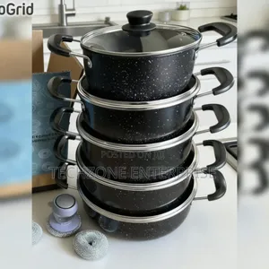Black 14 Pieces Non Stick Cookware Set 