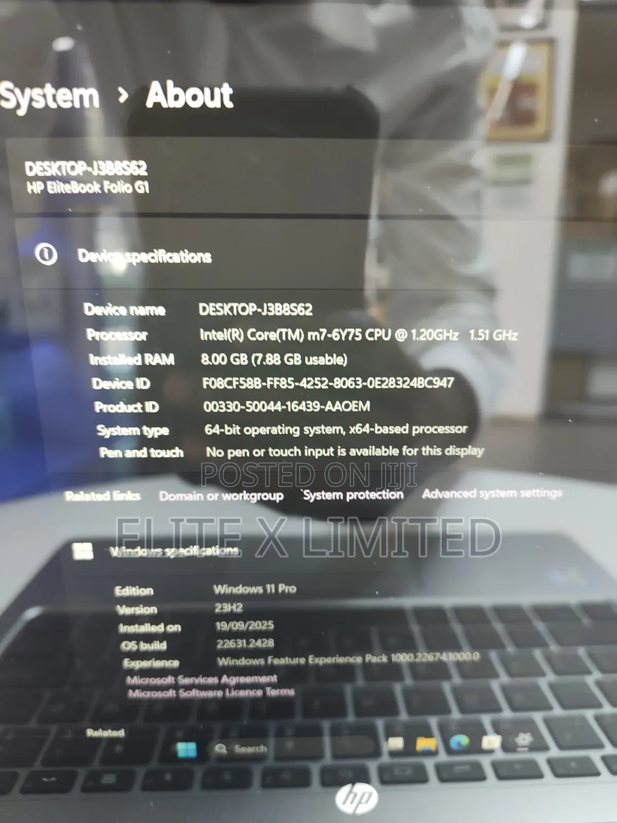 Laptop HP EliteBook Folio G1 8GB Intel Core M SSD 512GB