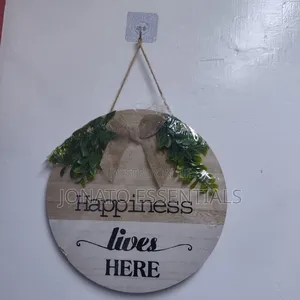 Wooden Wall Hanging and Door Wreath