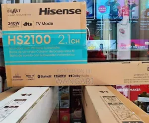 Bluetooth Enabled Hisense Hs2100 Soundbar 2.1 Ch
