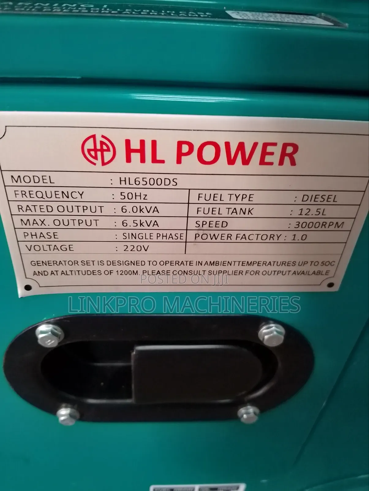 Hl Power 6.5kva Diesel Generator