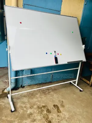 Whiteboard With Pens, Duster, Stand, and Smiley Faces