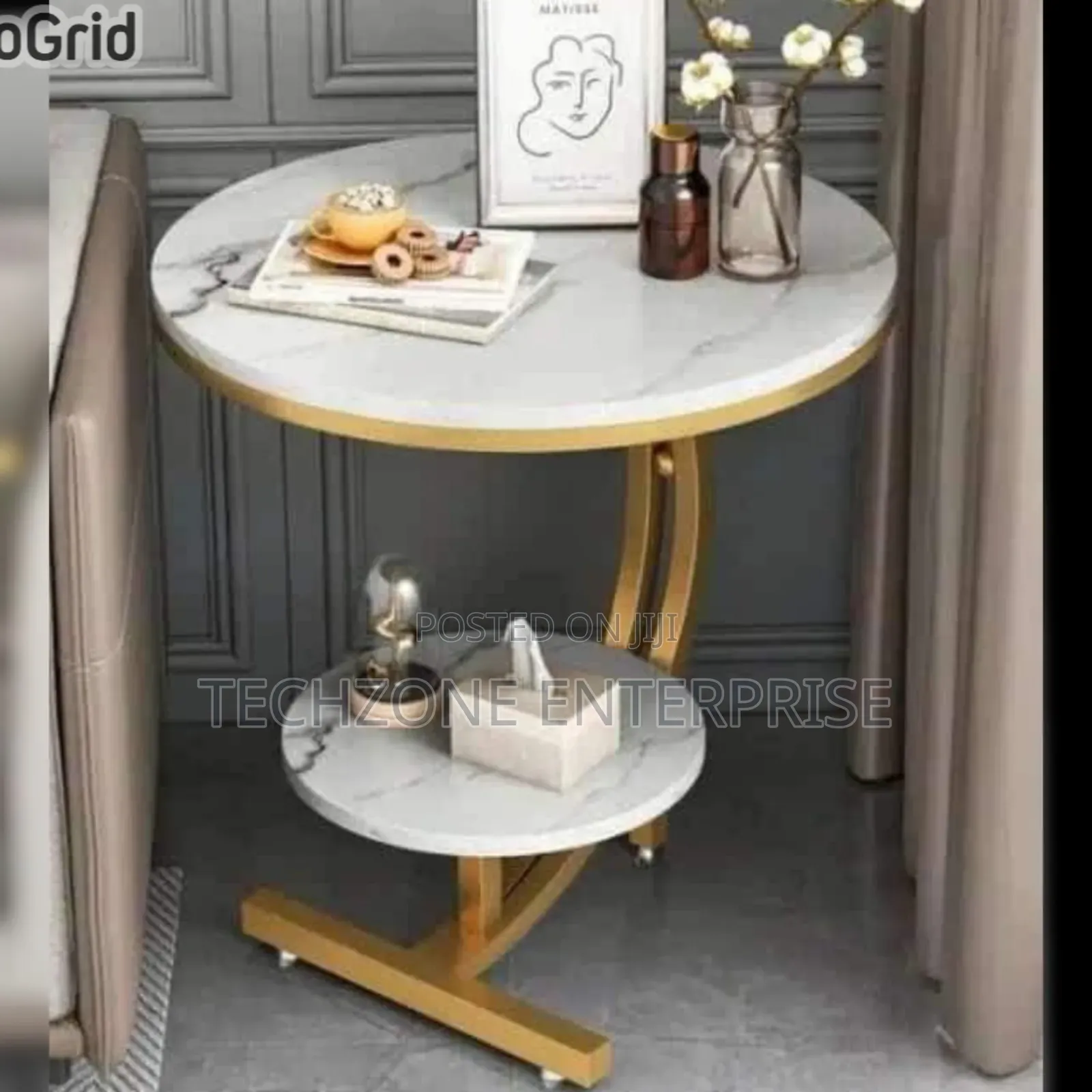 Console Bedside Quality Cabinet Double Layer 