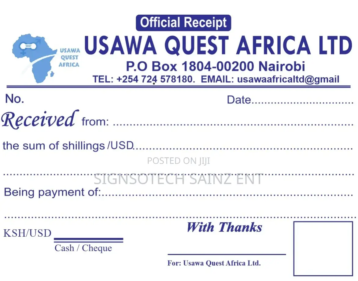 Customized Receipt Book Printing