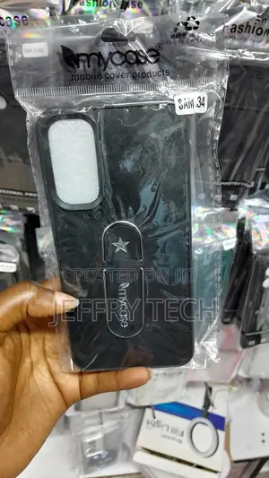 Excel Silicone Leather Case for Samsung Galaxy A34 5g-Black