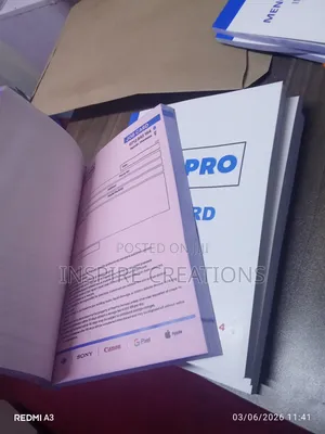 A4 Self Customized Job Card Books / *