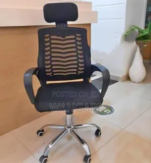 Black Office Chair With Headrest Bcd1