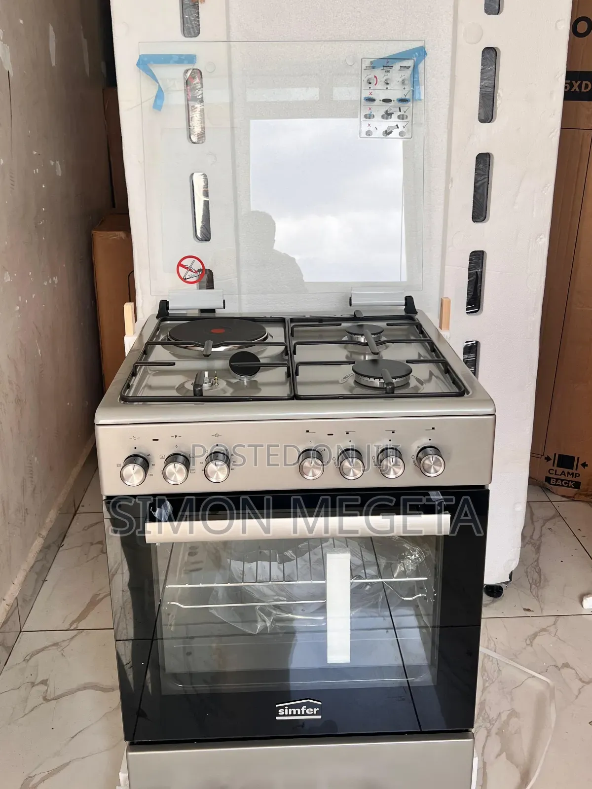 Simfer 60 by 60 Standing Cooker With Sensor