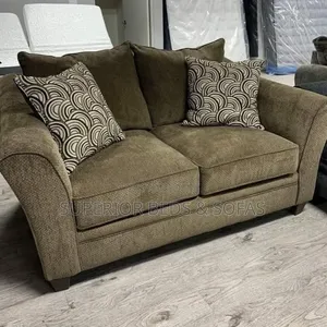 Fabric 2-Seater Sofa- With Pillows.