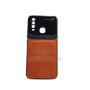 Luxury Soft Frame Leather Case for Vivo Y17 / Y3 / Y15 – Brown