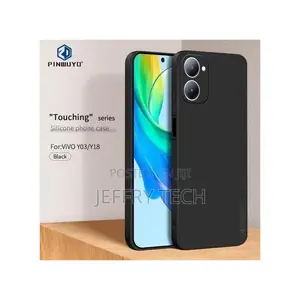 Vivo Y03 Silicone Non Slippery Protective Back Cover Case Black