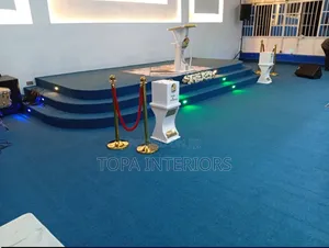 4m Wide Navy Blue Church Floor Wall to Wall Carpets