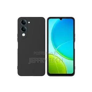 Vivo Y04 Black Original Soft Silicone Cover Case - Flexible Shockproof
