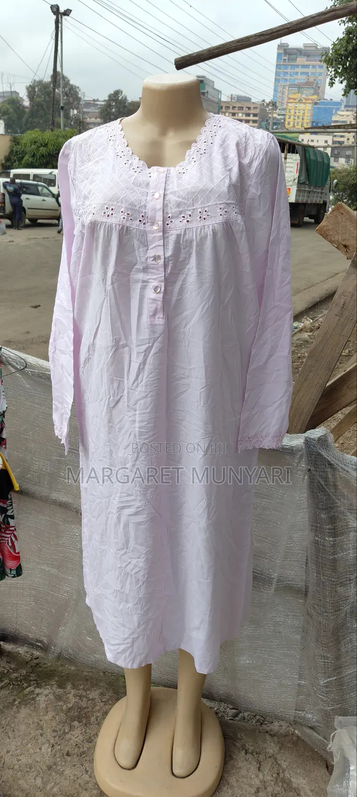 Long Sleeves Night Dress