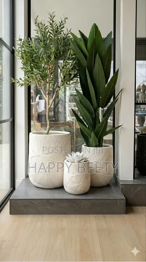 Elegant 3-Piece Ceramic Vase Set