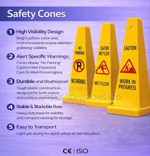 Safety Cones (No Parking,Wet Floor And Work In Progress)