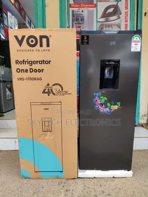 Von Fridge Single Door With Water Dispenser 170 Litres