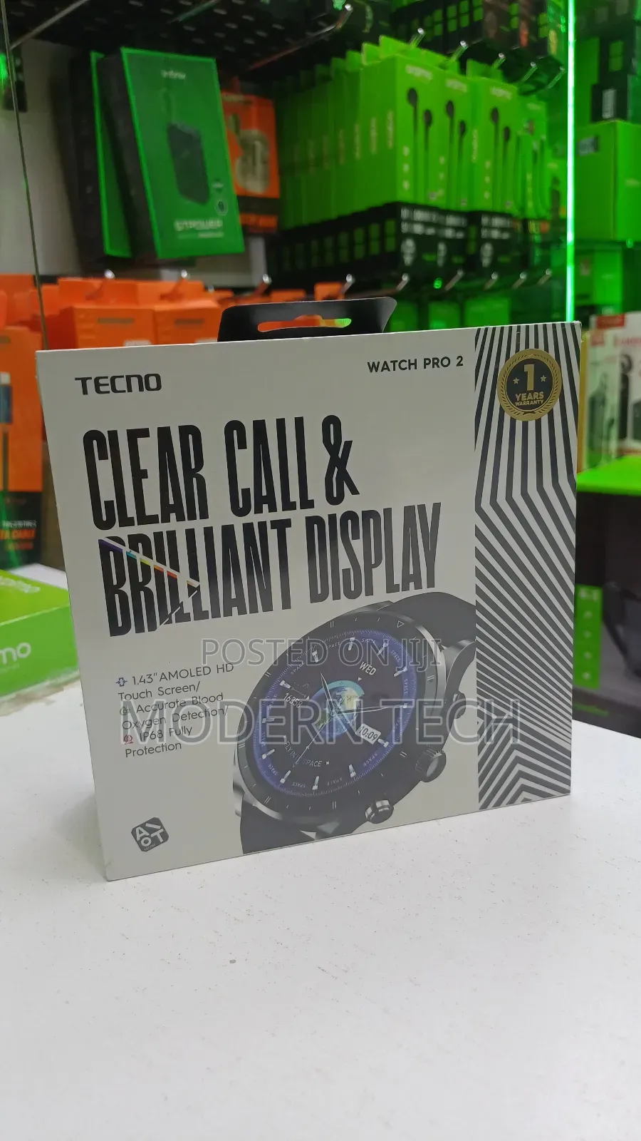 Tecno Watch Pro 2 1.43'' Amoled Screen Smart Watch