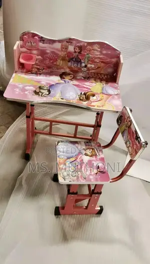Adjustable Sophia the First Themed Kids' Study Table and Chair Set,