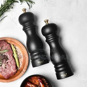 6 Inch Wood Pepper Grinder Mill Adjustable Stainless Steel Grinder Hbc