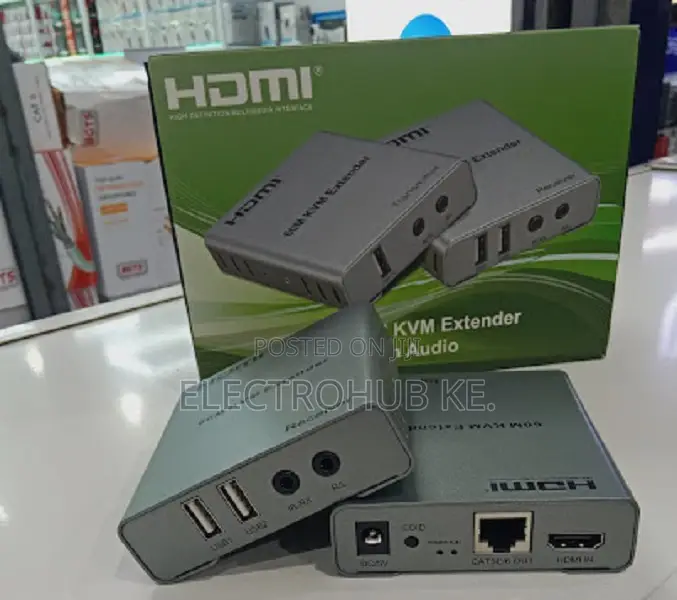 Hdmi Kvm Extender 60m Over Network Cable With Audio