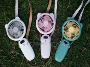 Mini Folding Electric Fan With Strap Hbc