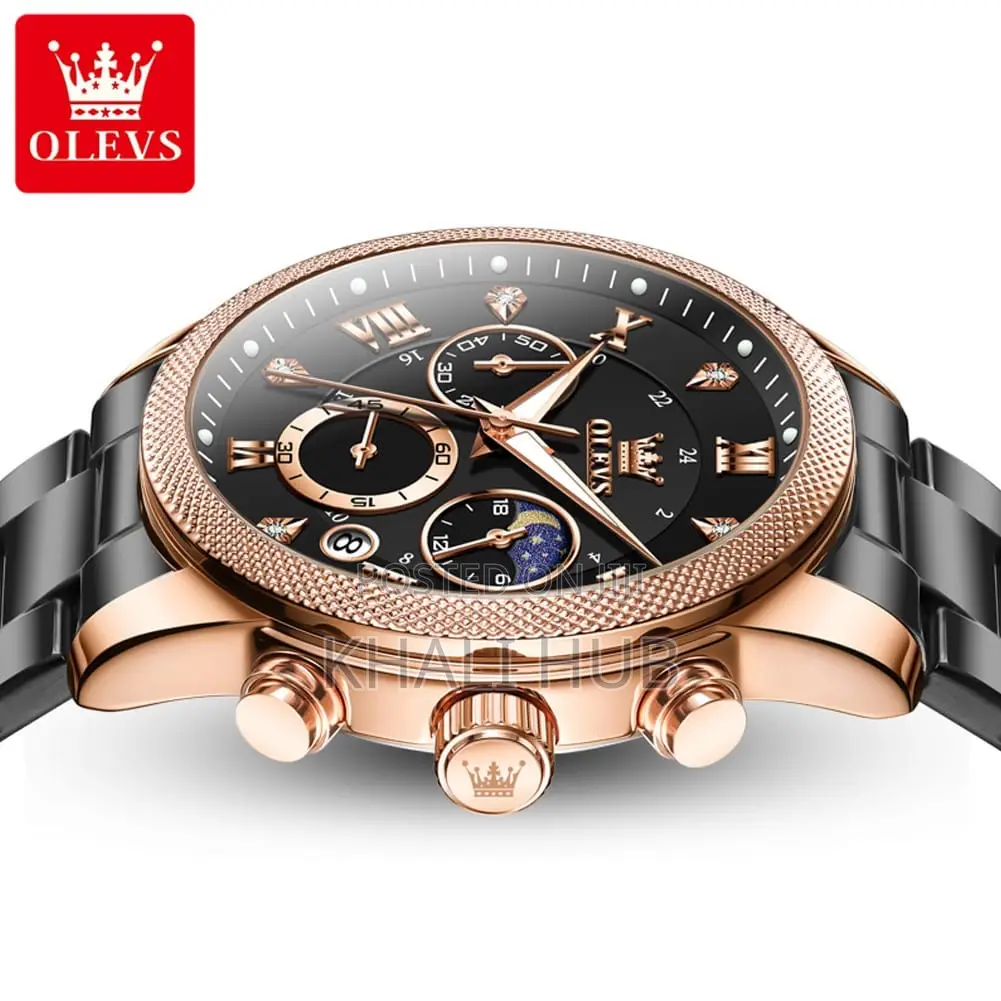 Olevs Gents Watch With Moonphase