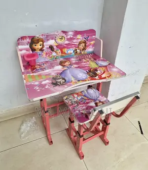 Height-Adjustable Children's Study Table and Chair Set