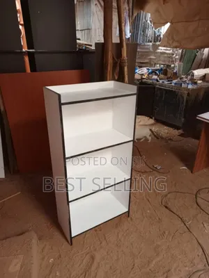 White 3 Drawers Bookshelf