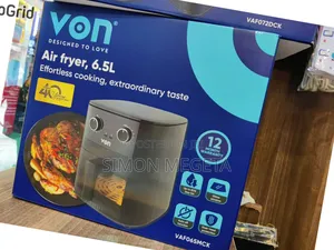New Von Air Fryer 6.5 Litres Manual Vaf065mck